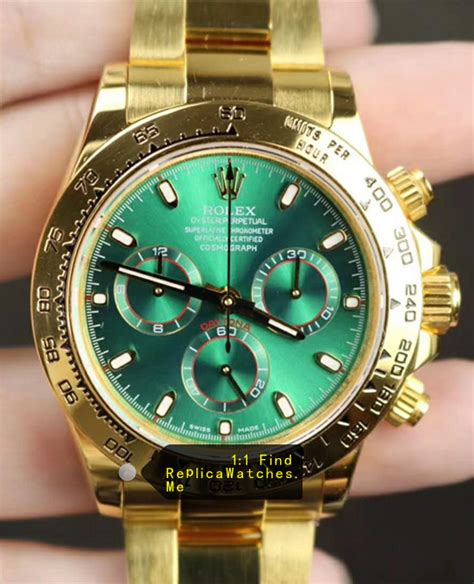 rolex daytona with green face